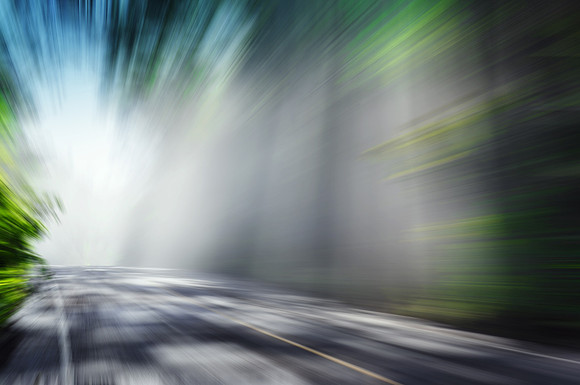 motion blurred road